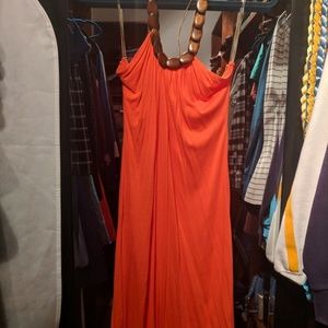 Orange beach dress